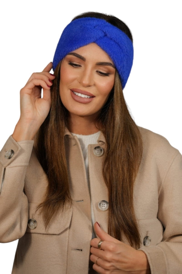 Opaska Damska, Model: Yoshi-Opaska, Kolor: chabrowy, Skład materiału: 100% Poliamid, Przeznaczenie: Jesień/Zima, Rozmiar: Uniwersalny (54-60) (Opaska Damska, zdjęcie 2)