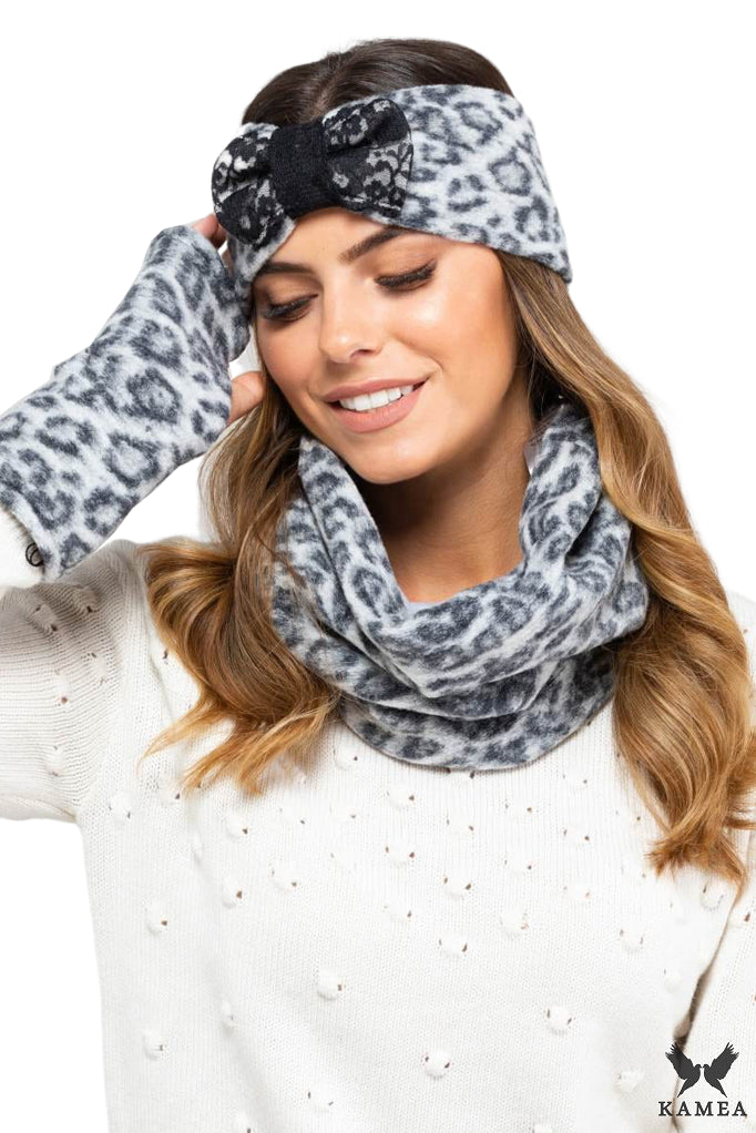 Opaska Damska, Model: Columbia-Opaska, Kolor: szary, Skład materiału: 56% Wełna; 24% Poliester; 20% Akryl, Przeznaczenie: Jesień/Zima, Rozmiar: Uniwersalny (54-60)