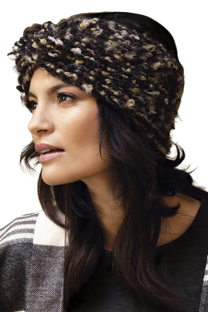 Opaska Damska, Model: Carini-Opaska, Kolor: czarny, Skład materiału: 50% Wełna; 35% Poliamid; 15% Poliester; Podszewka: 100% Poliester, Przeznaczenie: Jesień/Zima, Rozmiar: Uniwersalny (54-60)