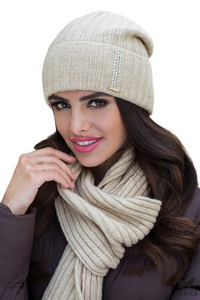 Schal-04 Damenschal hellbeige