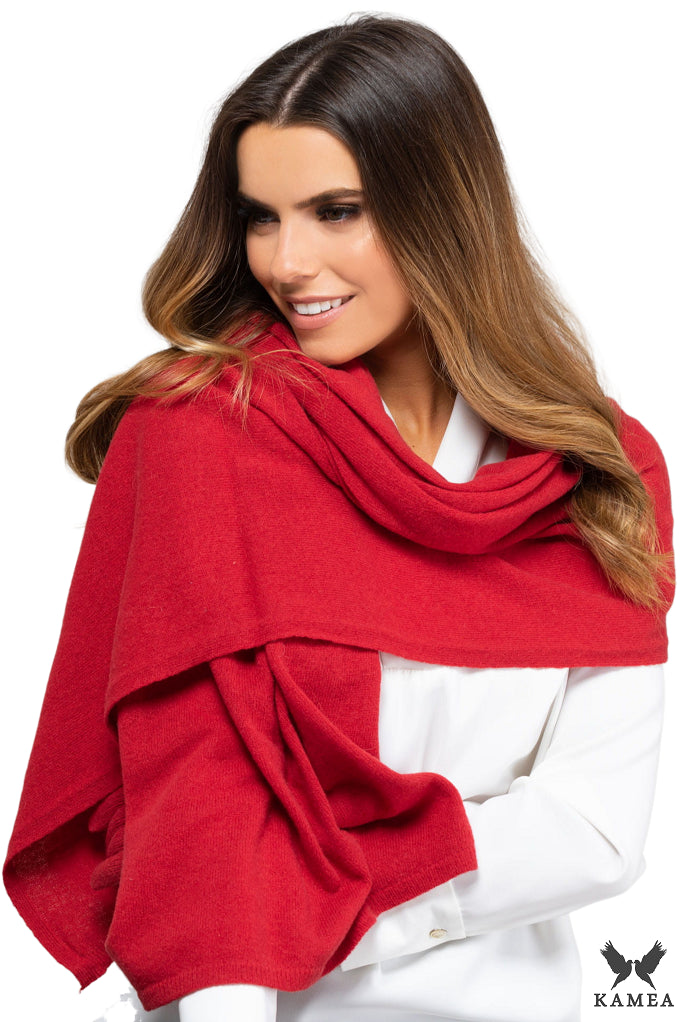 Model: Szalik-01, Kolor: czerwony, Skład materiału: 80% Wełna; 20% Poliamid, Przeznaczenie: Jesień/Zima, Wymiary(długość/szerokość): 180cm/65cm