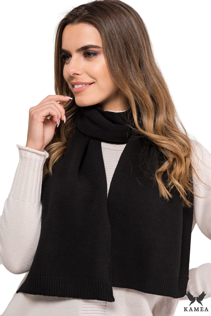 Model: Szalik-06, Kolor: czarny, Skład materiału: 50% Akryl; 30% Wełna; 20% Poliamid