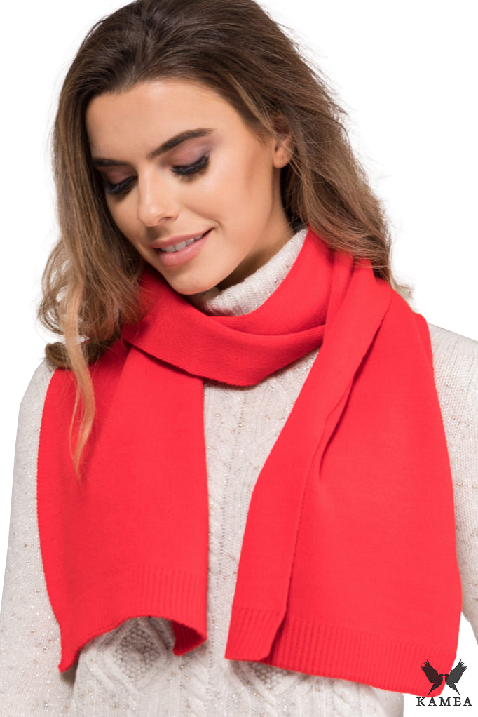 Model: Szalik-06, Kolor: koralowy, Skład materiału: 50% Akryl; 30% Wełna; 20% Poliamid