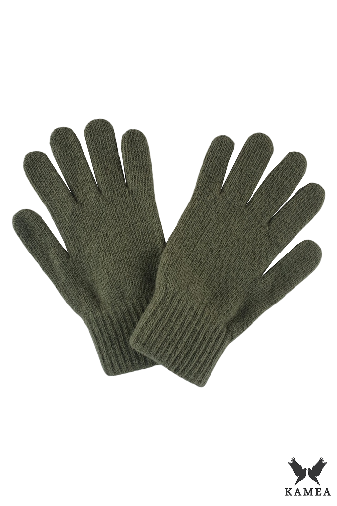 Rękawiczki, Model: Rękawiczki*01, Kolor: khaki, Skład materiału: 80% Wełna; 20% Poliamid, Rozmiar: Uniwersalny