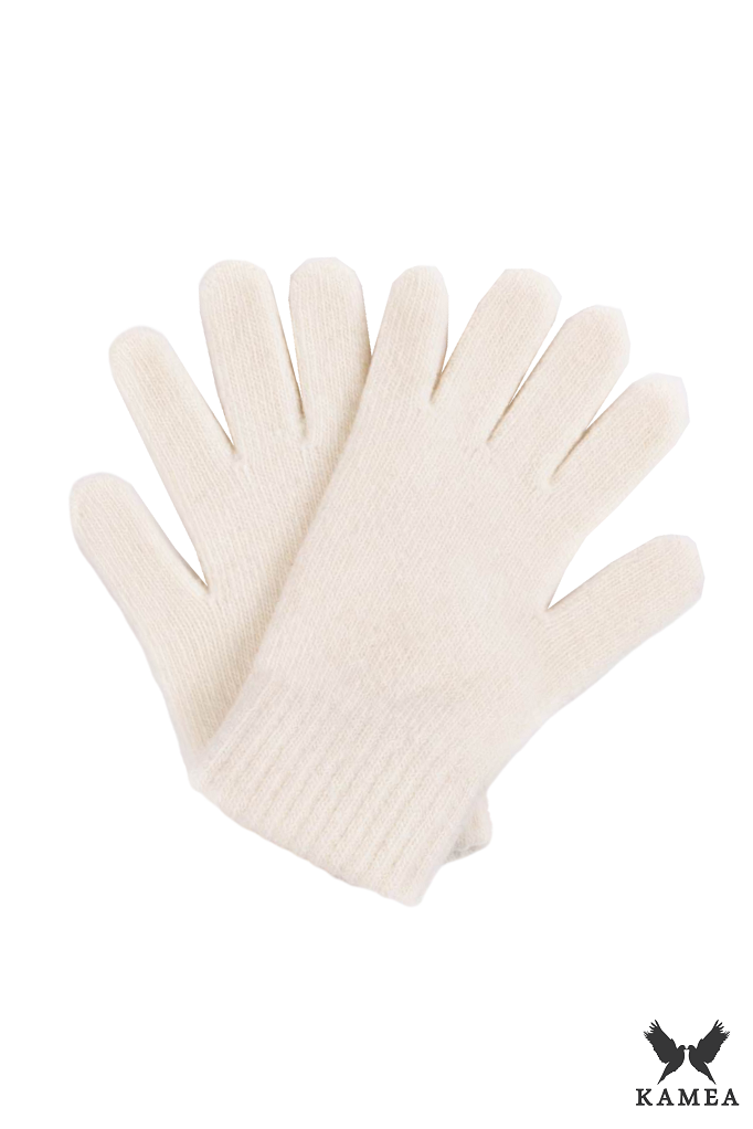 Rękawiczki, Model: Rękawiczki*01, Kolor: ekru, Skład materiału: 80% Wełna; 20% Poliamid, Przeznaczenie: Jesień/Zima, Rozmiar: Uniwersalny (Rękawiczki, zdjęcie 2)