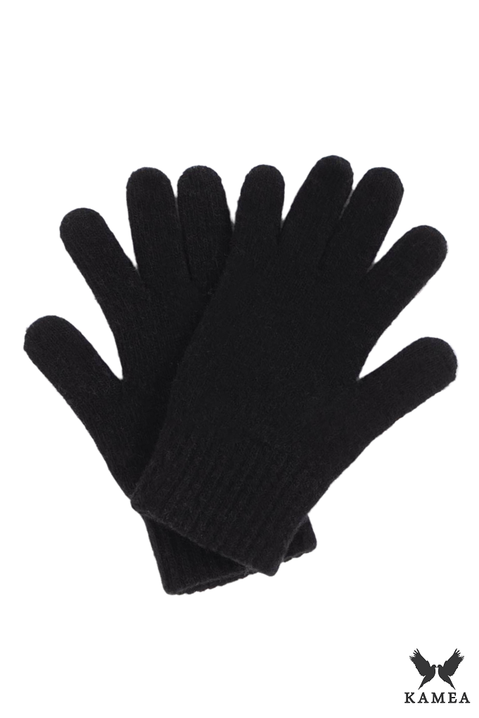 Rękawiczki, Model: Rękawiczki*01, Kolor: czarny, Skład materiału: 80% Wełna; 20% Poliamid, Przeznaczenie: Jesień/Zima, Rozmiar: Uniwersalny