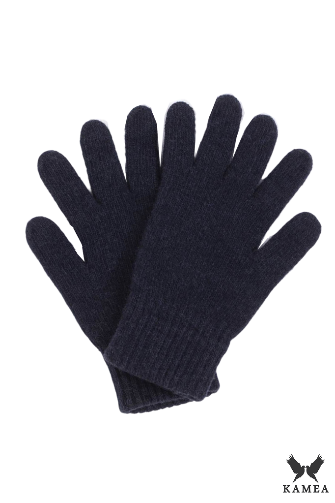 Rękawiczki, Model: Rękawiczki*01, Kolor: granatowy, Skład materiału: 80% Wełna; 20% Poliamid, Rozmiar: Uniwersalny