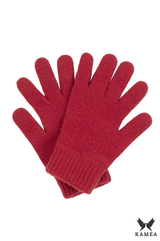 Rękawiczki, Model: Rękawiczki*01, Kolor: czerwony, Skład materiału: 80% Wełna; 20% Poliamid, Przeznaczenie: Jesień/Zima, Rozmiar: Uniwersalny
