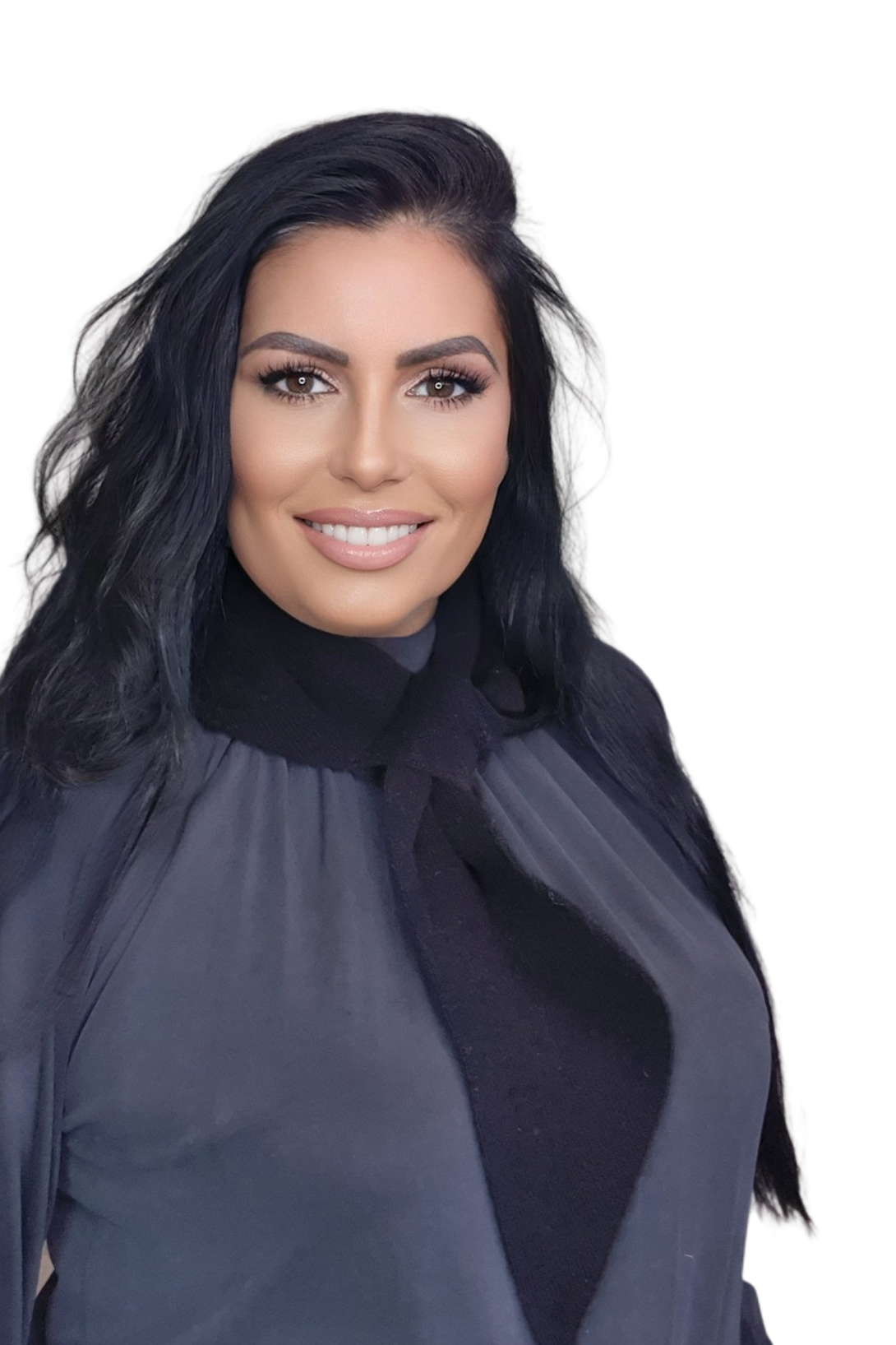 Szalik Damski, Model: Szalik-10, Kolor: czarny, Skład materiału: 80% Ultrafine Merino Wełna; 20% Kaszmir