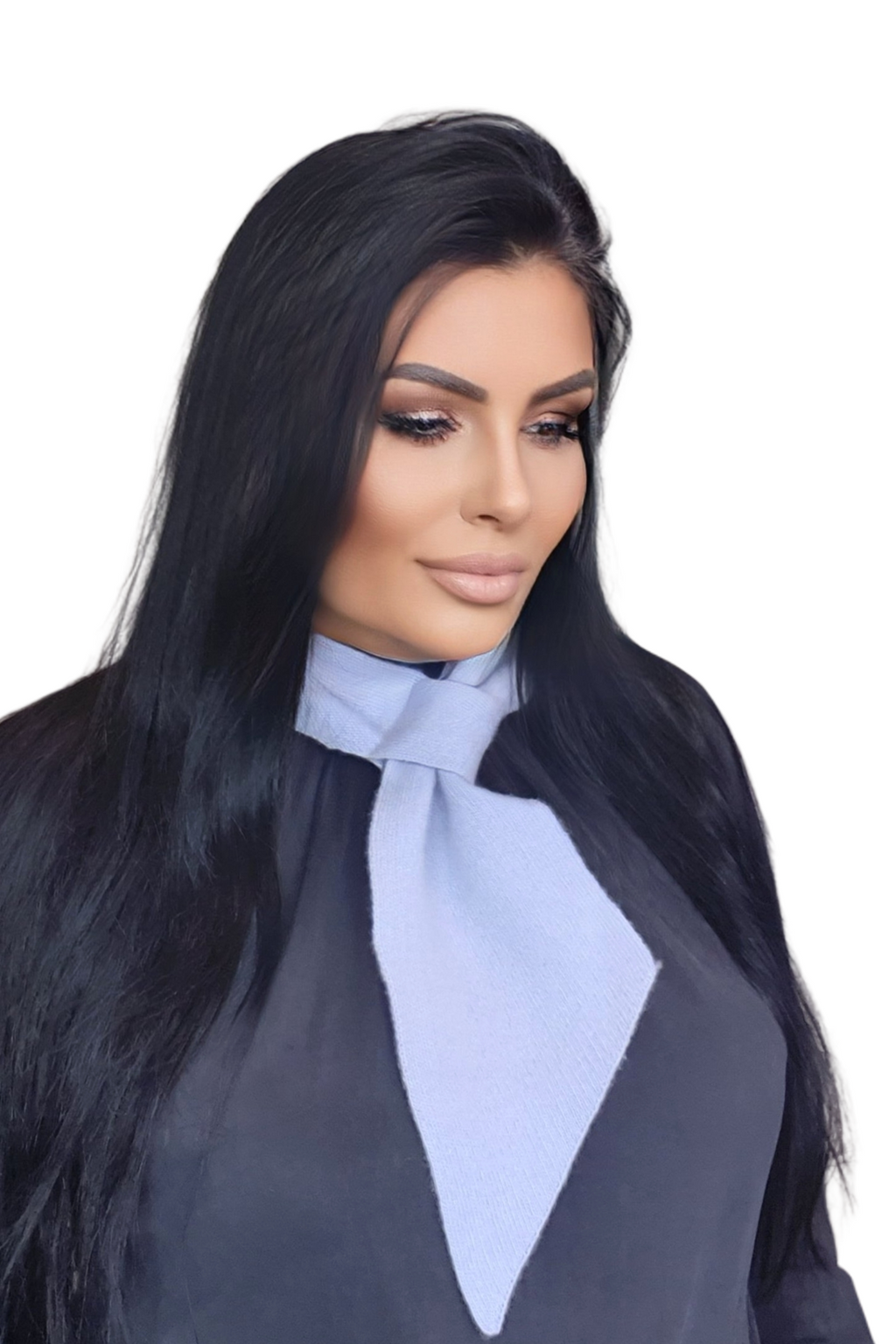 Model: Szalik-10, Kolor: pastel błekit, Skład materiału: 80% Ultrafine Merino Wełna; 20% Kaszmir