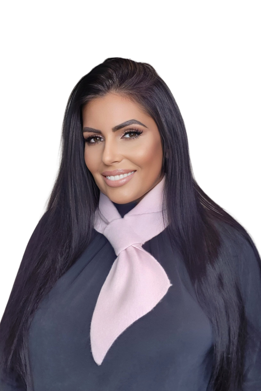 Szalik Damski, Model: Szalik-10, Kolor: pastel róż, Skład materiału: 80% Ultrafine Merino Wełna; 20% Kaszmir