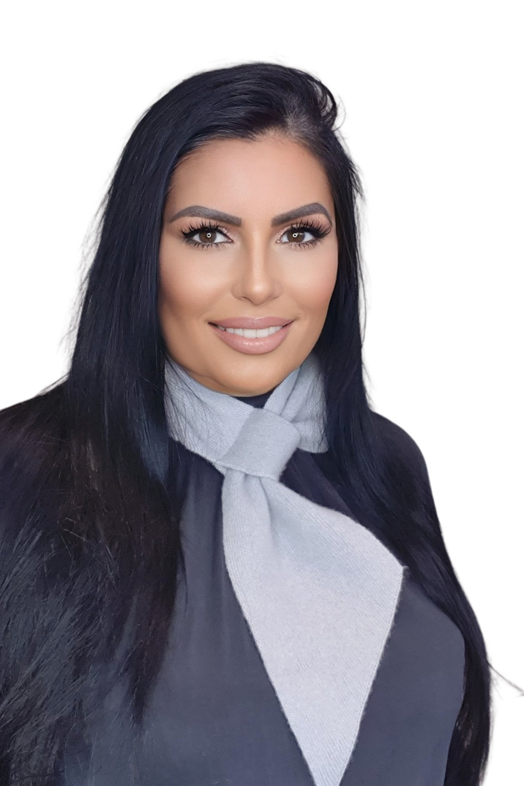 Szalik Damski, Model: Szalik-10, Kolor: pastel szary, Skład materiału: 80% Ultrafine Merino Wełna; 20% Kaszmir