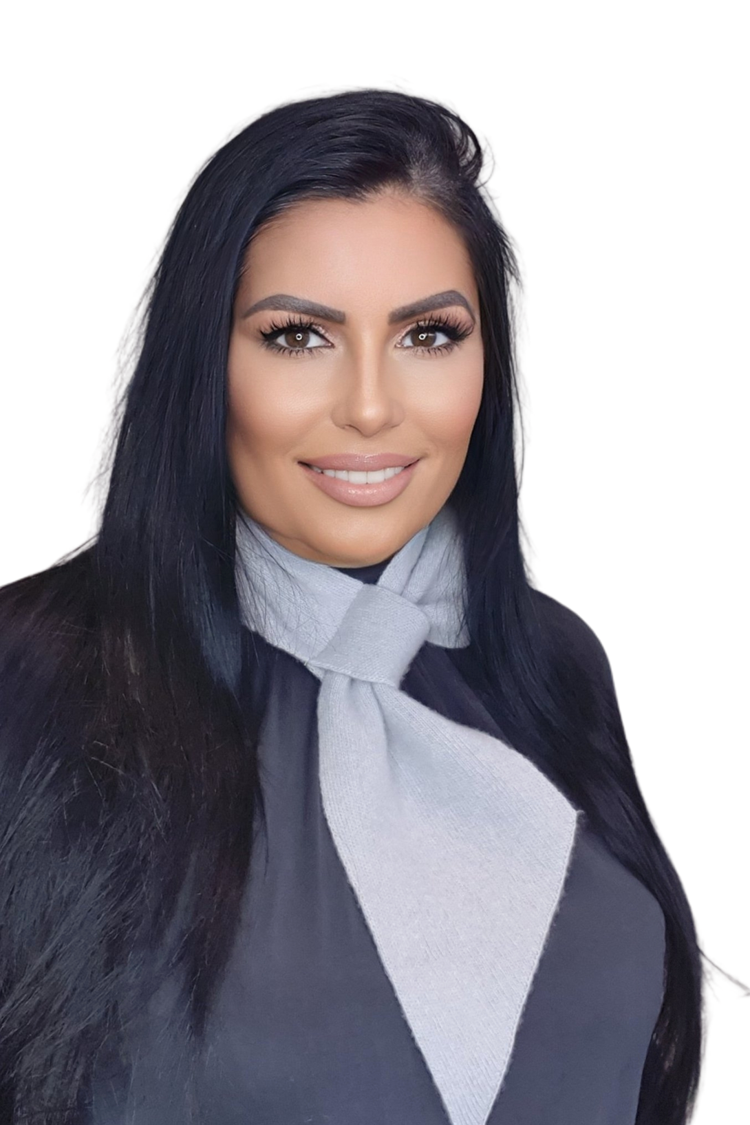 Szalik Damski, Model: Szalik-10, Kolor: pastel szary, Skład materiału: 80% Ultrafine Merino Wełna; 20% Kaszmir