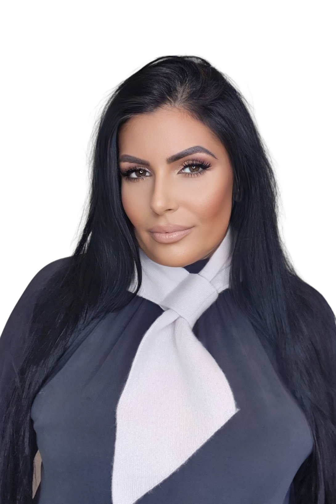 Szalik Damski, Model: Szalik-10, Kolor: jasny beżowy, Skład materiału: 80% Ultrafine Merino Wełna; 20% Kaszmir