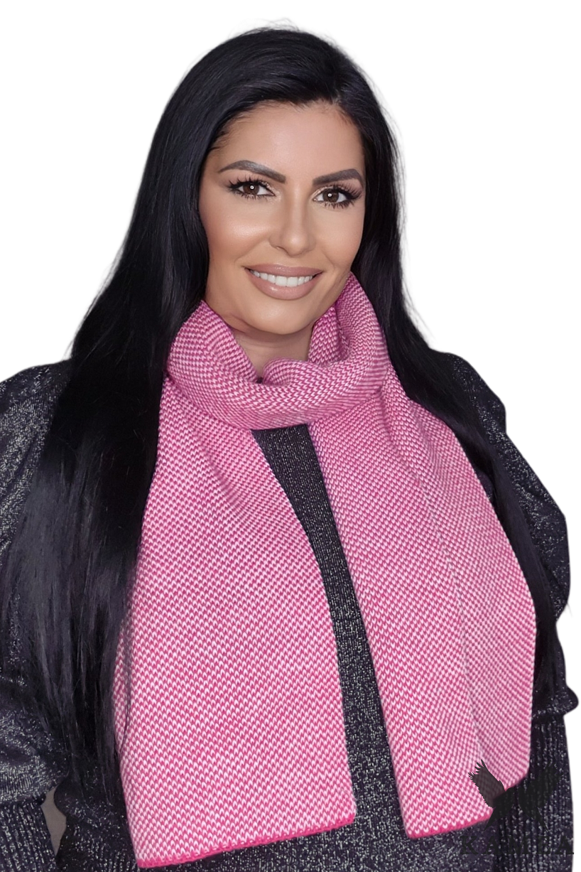 Szalik Damski, Model: Helena-Szalik, Kolor: malinowy, Skład materiału: 50% Akryl; 30% Wełna; 10% Wiskoza; 10% Alpaka