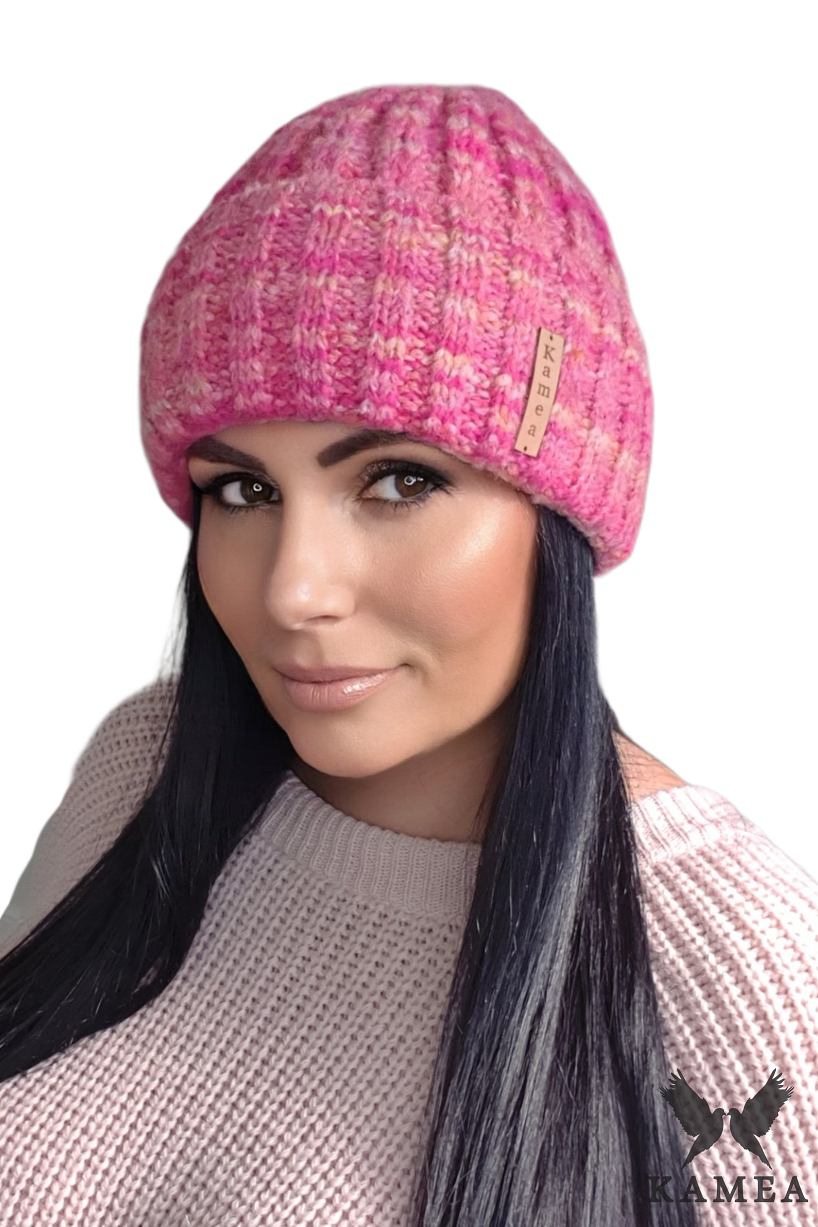 Czapki, Model: Hera, Kolor: amarantowy, Skład materiału: 65% Akryl; 21% Wełna; 14% Poliamid, Rozmiar: Uniwersalny (54-60)