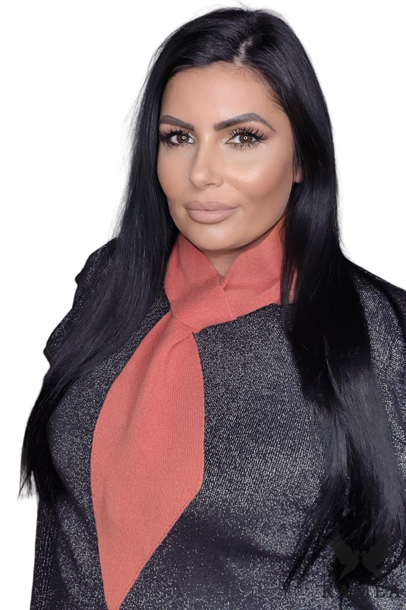 Model: Szalik-07, Kolor: rudy, Skład materiału: 100% Wełna