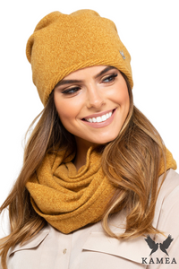 ANNA women's hat, mustard color