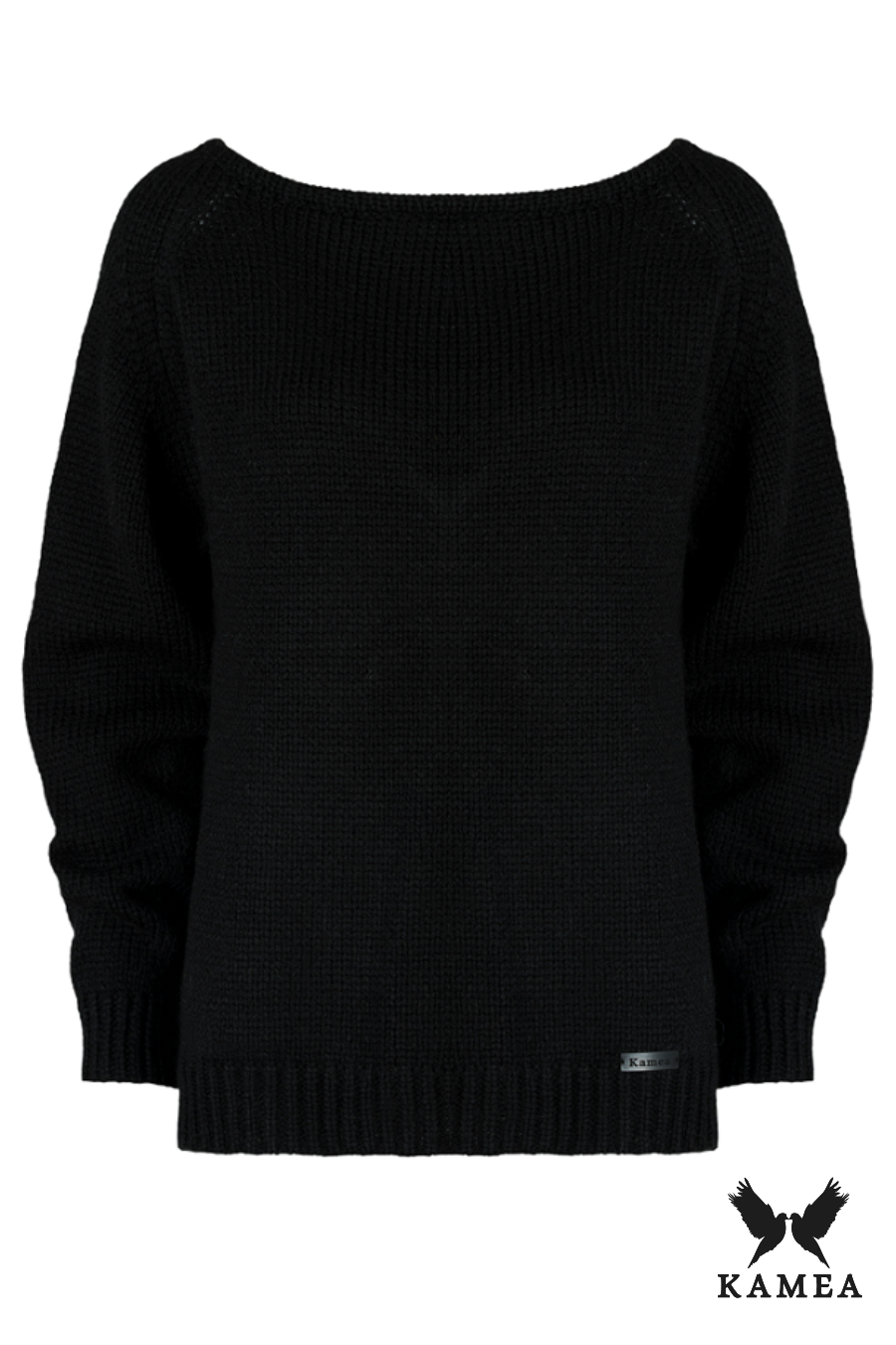 Sweter Damski, Model: Sara, Kolor: czarny, Skład materiału: 48% Akryl; 33% Poliamid; 19% Wełna (Sweter Damski, zdjęcie 3)