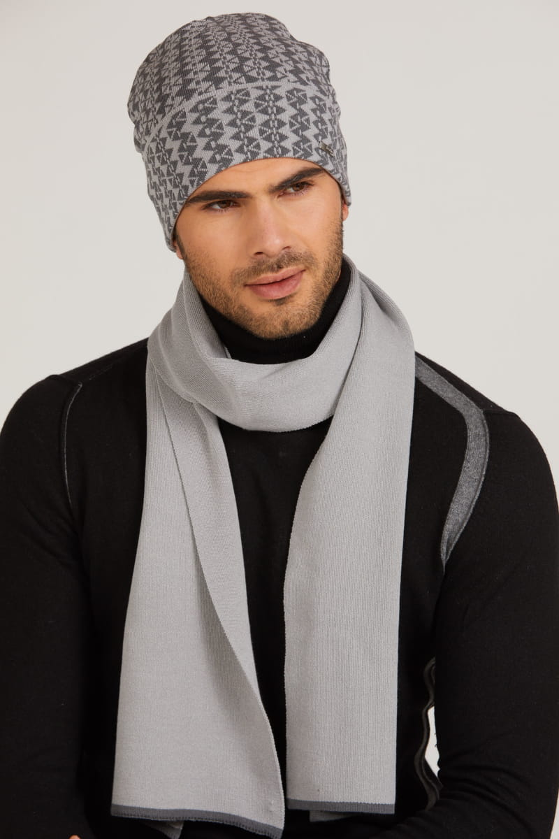 Szaliki, Model: Pablo-Szal, Kolor: szary, Skład materiału: 97% Wiskoza; 3% Elastan (Szaliki, zdjęcie 2)