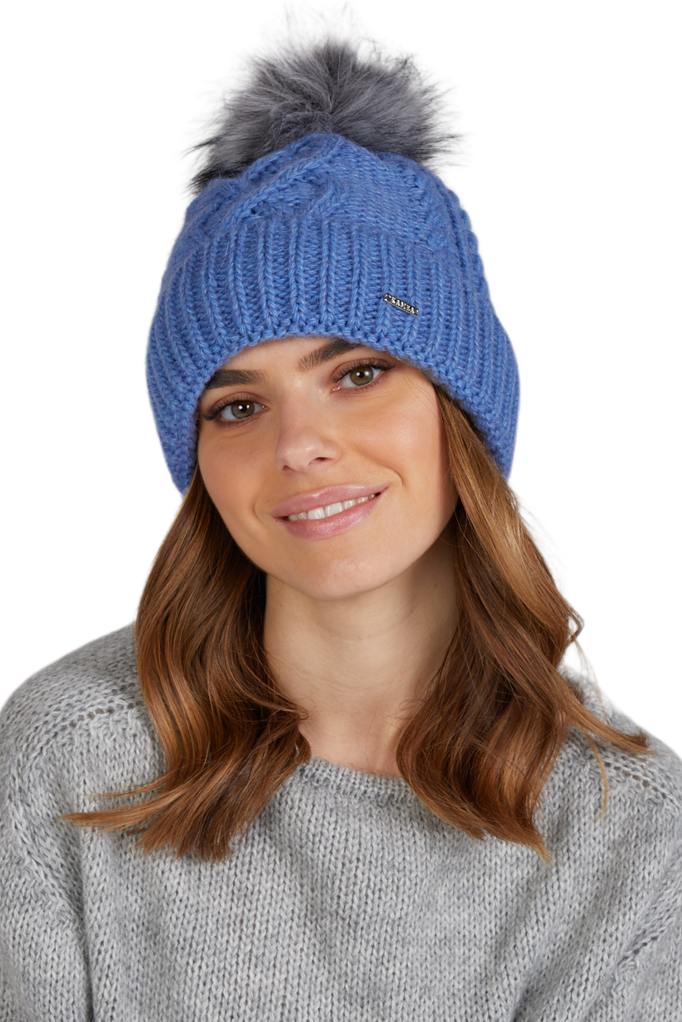 Čepice, Model: Torino, Barva: modrá, Složení materiálu: 50% Vlna; 50% Akryl, Velikost: Univerzální (54-60) (Čepice, fotografie 2)