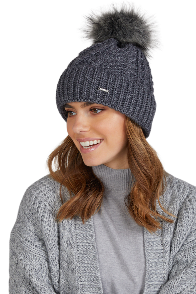 Čepice, Model: Torino, Barva: grafitová, Složení materiálu: 50% Vlna; 50% Akryl, Velikost: Univerzální (54-60) (Čepice, fotografie 2)