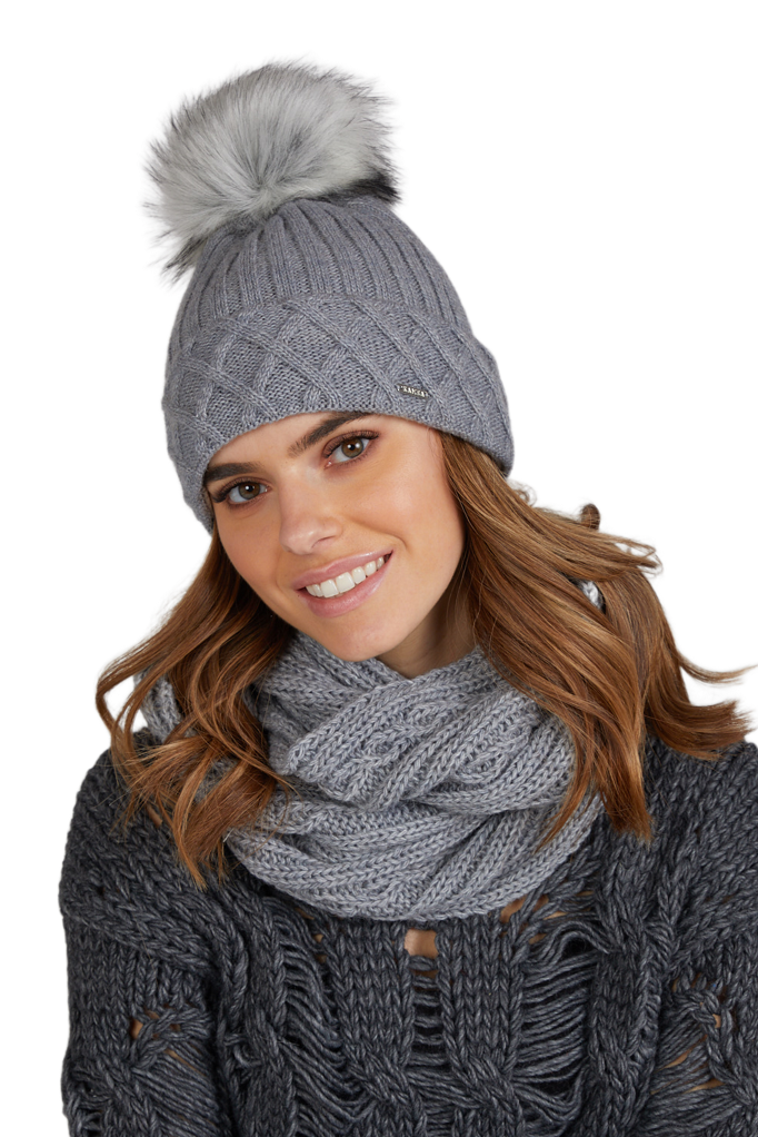 Čepice, Model: Messina, Barva: šedá, Složení materiálu: 50% Vlna; 50% Akryl, Velikost: Univerzální (54-60) (Čepice, obrázek 2)