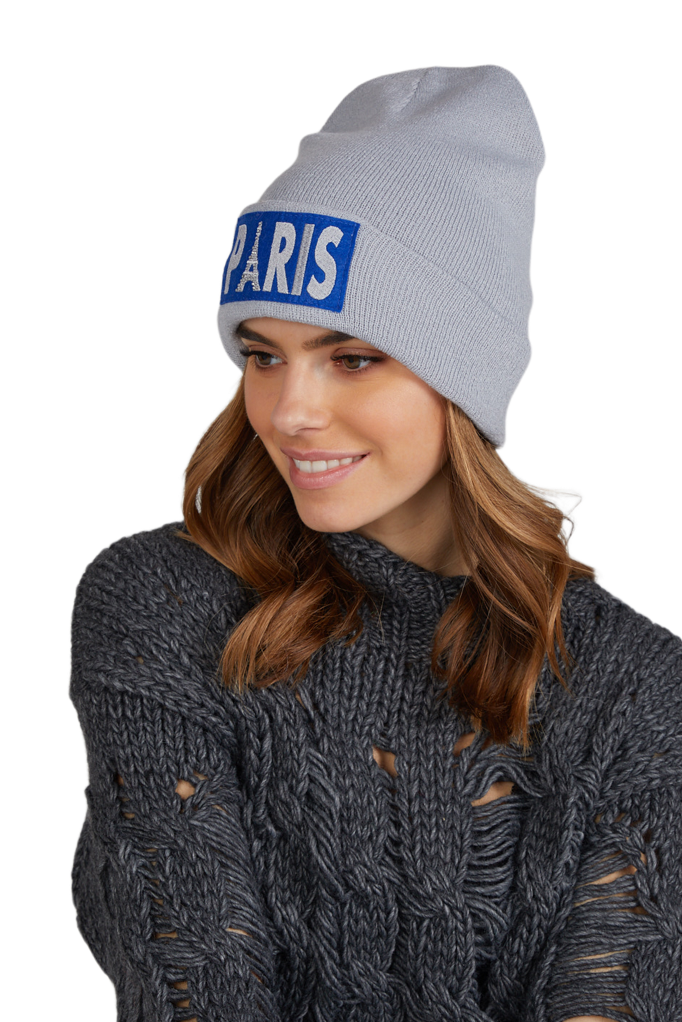 Czapka Damska, Model: Paria, Kolor: jasny szary, Skład materiału: 80% Akryl; 20% Wełna, Rozmiar: Uniwersalny (54-60) (Czapka Damska, zdjęcie 2)