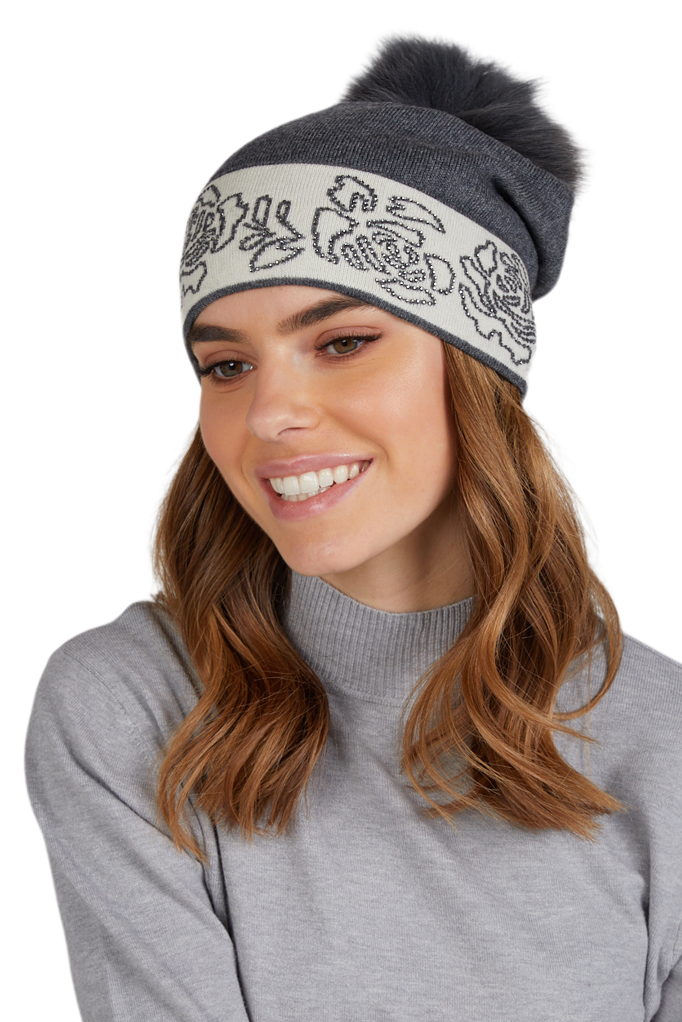 Čepice, Model: Liliana-Np., Barva: grafitová, Složení materiálu: 55% Akryl; 30% Vlna; 15% Polyamid, Velikost: Univerzální (54-60)
