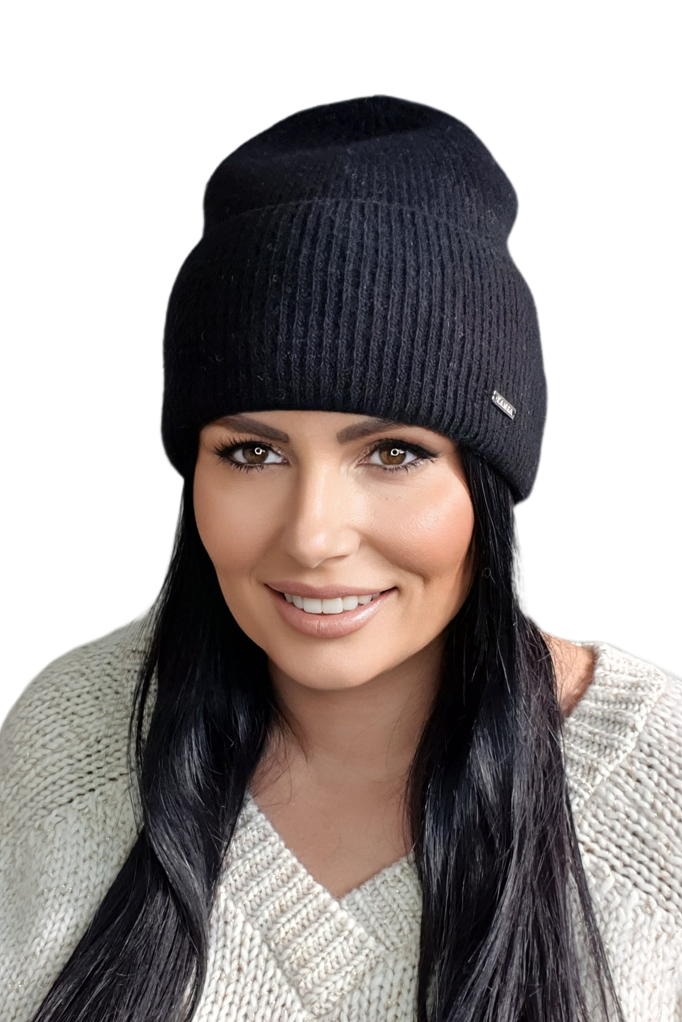 Čepice, Model: Modesto, Barva: černá, Složení materiálu: 80% Ultrafine Merino Vlna; 20% Kašmír, Určení: Podzim/Zima, Velikost: Univerzální (54-60)