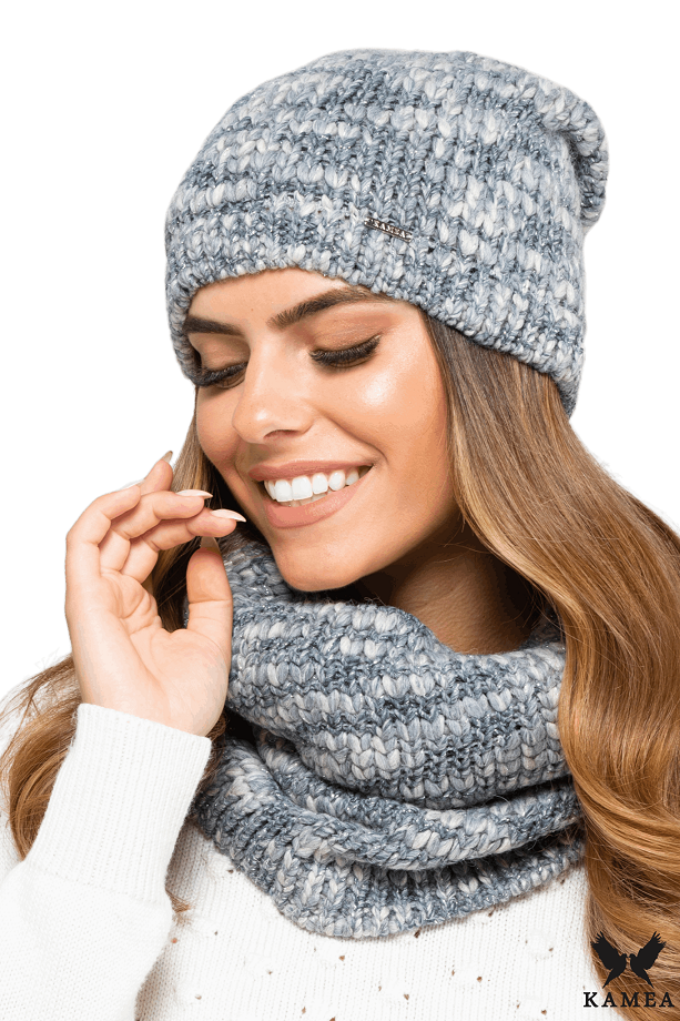 Czapka Damska, Model: Morelino, Kolor: szary, Skład materiału: 40% Wełna; 37% Poliakryl; 19% Alpaka; 4% Poliester, Rozmiar: Uniwersalny (54-60)