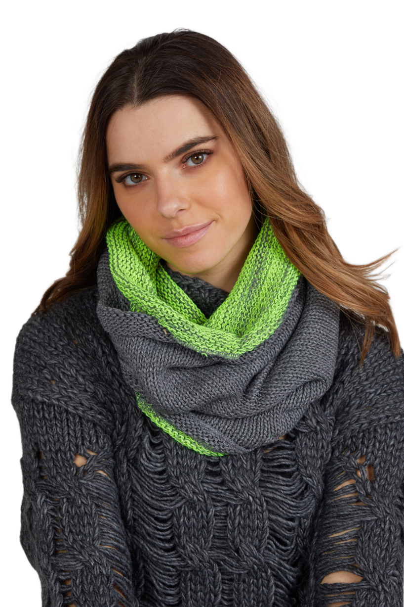 Komin Damski, Model: Catrina-Komin, Kolor: szary, Skład materiału: 70% Wełna; 30% Akryl, Przeznaczenie: Jesień/Zima (Komin Damski, zdjęcie 2)