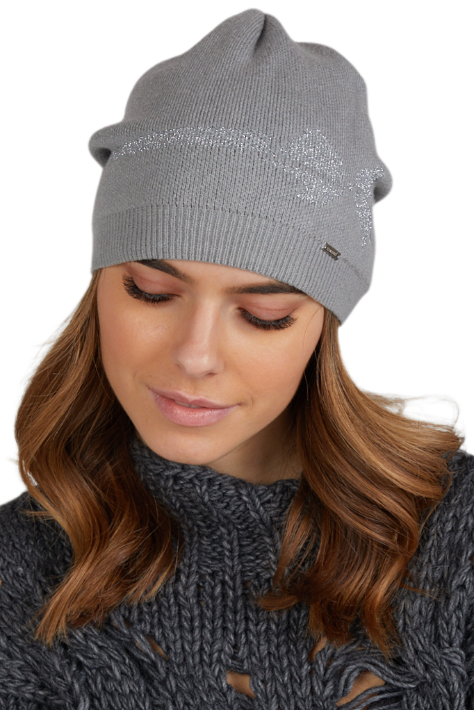 Czapki, Model: Czapka-14, Kolor: multi. szary, Skład materiału: 70% Akryl; 22% Poliamid; 8% Elastan, Rozmiar: Uniwersalny (54-60)