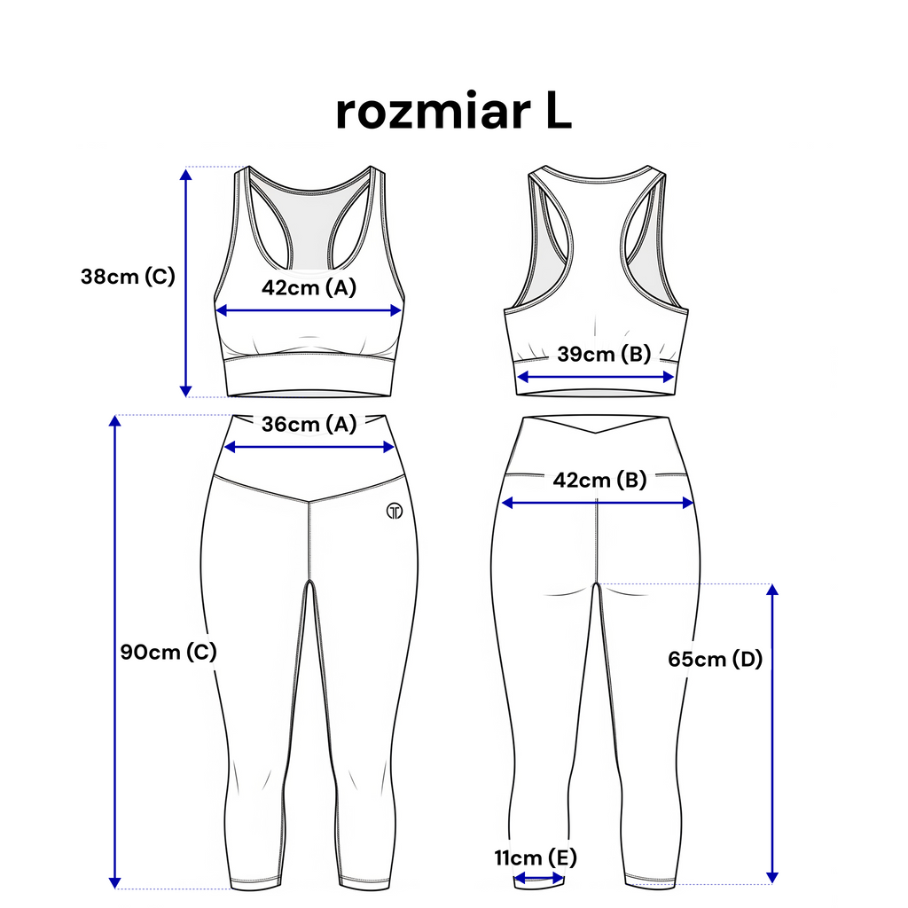 Elastyczny komplet sportowy z głębszymi wycięciami, doskonały do treningów i codziennych outfitów | Bastet | Spironik.pl