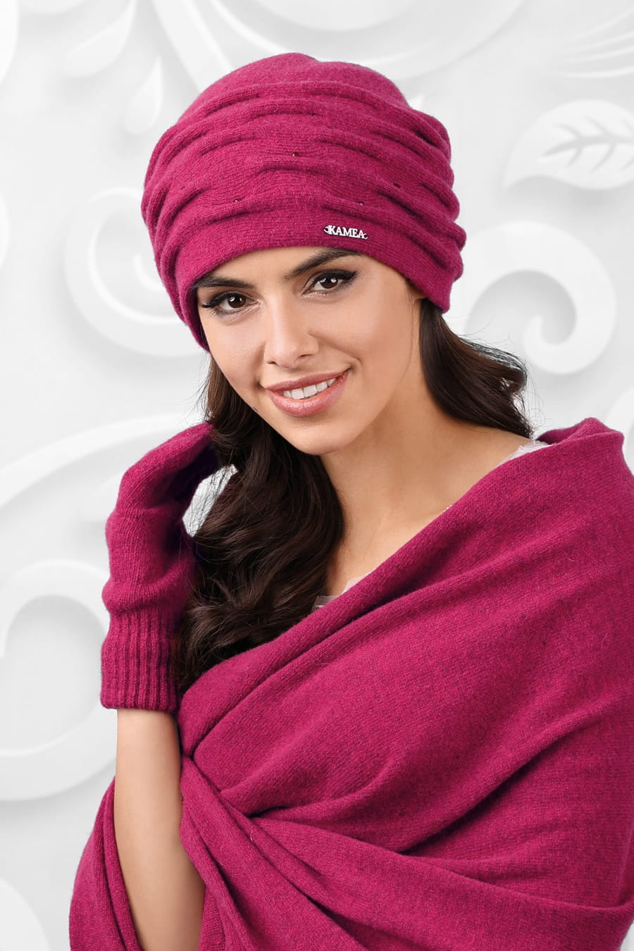 Rękawiczki, Model: Rękawiczki*01, Kolor: fuksja, Skład materiału: 80% Wełna; 20% Poliamid, Przeznaczenie: Jesień/Zima, Rozmiar: Uniwersalny (Rękawiczki, zdjęcie 5)