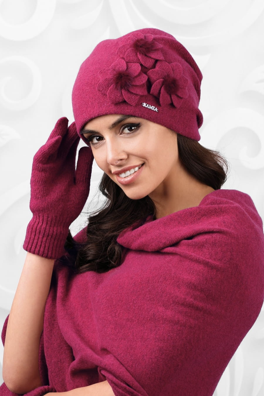 Rękawiczki, Model: Rękawiczki*01, Kolor: fuksja, Skład materiału: 80% Wełna; 20% Poliamid, Przeznaczenie: Jesień/Zima, Rozmiar: Uniwersalny (Rękawiczki, zdjęcie 6)