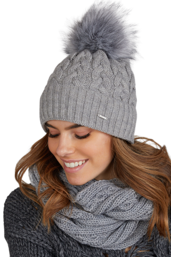 Čepice, Model: Capri, Barva: šedá, Složení materiálu: 50% Vlna; 50% Akryl, Určení: Podzim/Zima, Velikost: Univerzální (54-60)