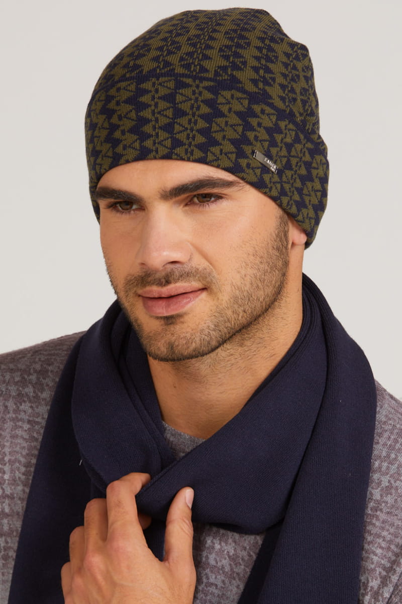 Czapki, Model: Pablo, Kolor: khaki, Skład materiału: 97% Wiskoza; 3% Elastan, Rozmiar: Uniwersalny (54-62)