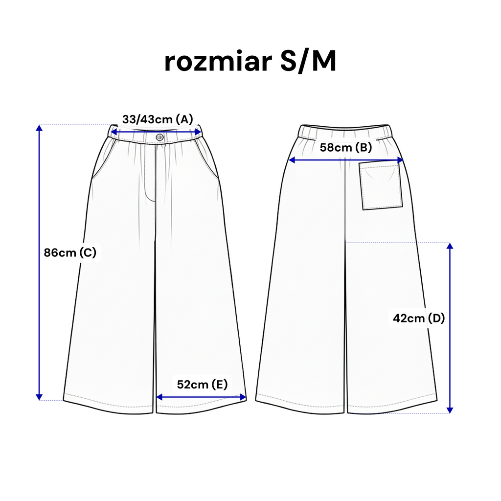 Stylowe spódnico-spodnie w kolorze różowym, wykonane w 100% z wysokiej jakości lnu | Bastet | Spironik.pl
