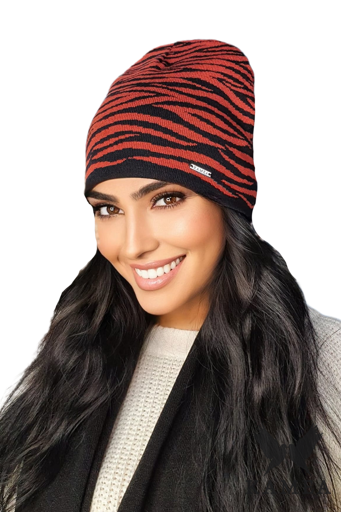 Čepice, Model: Zaina, Barva: rezavá, Složení materiálu: 97% Viskóza; 3% Elastan, Velikost: Univerzální (54-60)