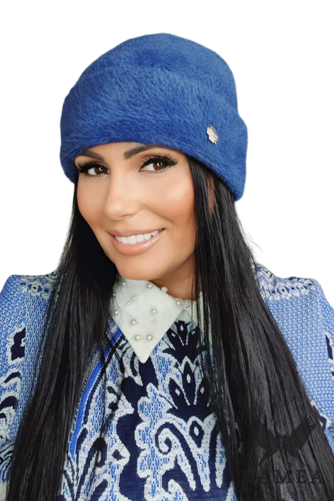 Čepice, Model: Erazma, Barva: námořnická modrá, Složení materiálu: 100% Polyamid, Určení: Podzim/Zima, Velikost: Univerzální (54-60) (Čepice, fotografie 2)