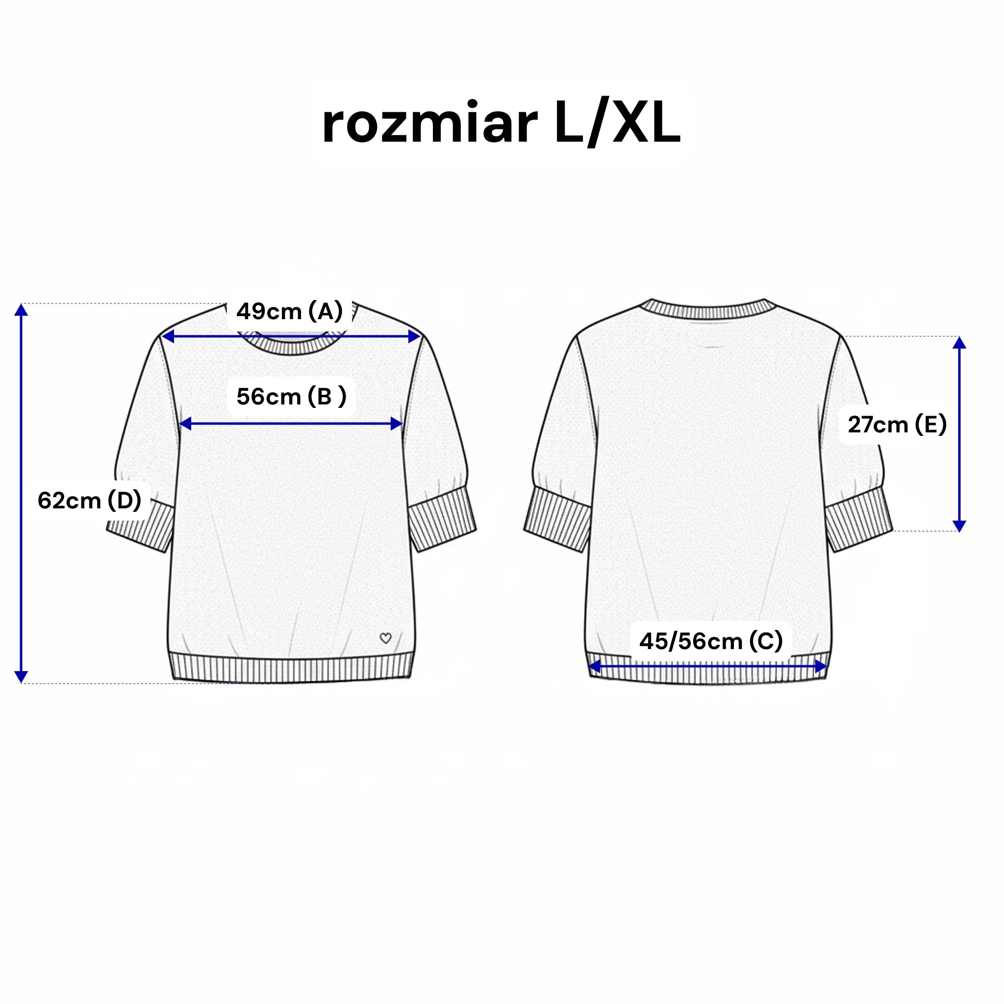 Bluzka sweterkowa z krótkim rękawem - Bastet by Agnieszka Włodarczyk. Kolor Granatowy