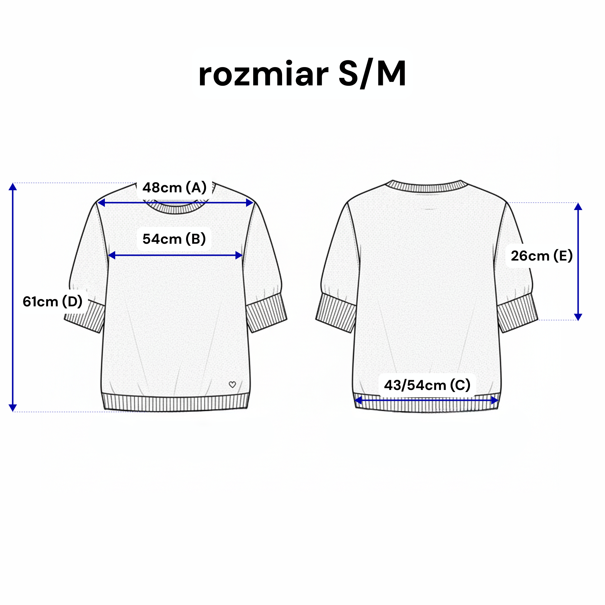 Bluzka sweterkowa z krótkim rękawem - Bastet by Agnieszka Włodarczyk. Kolor Granatowy