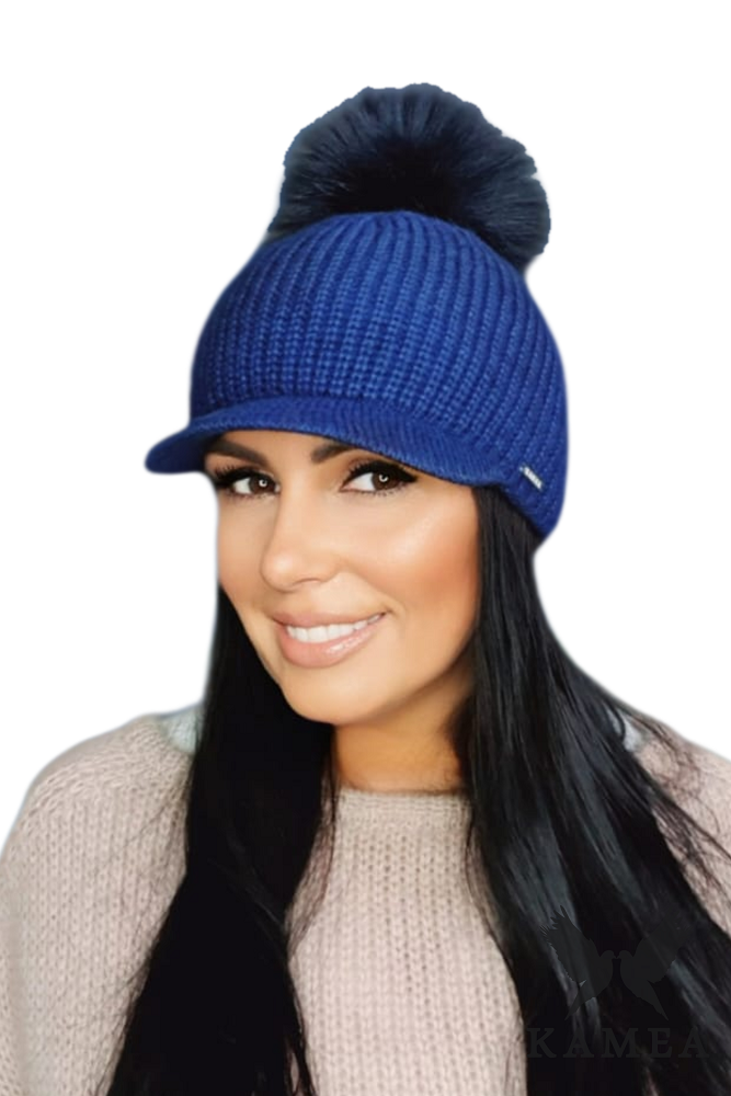 Čepice, Model: Nasira, Barva: námořnická, Složení materiálu: 20% Mohér; 10% Vlna; 70% Akryl, Určení: Podzim/Zima, Velikost: Univerzální (54-60) (Čepice, obrázek 2)