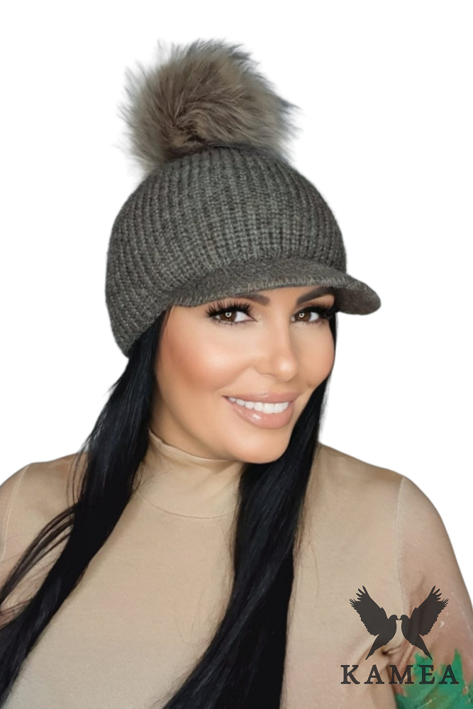 Čepice, Model: Nasira, Barva: hnědá, Složení materiálu: 20% Mohér; 10% Vlna; 70% Akryl, Velikost: Univerzální (54-60)