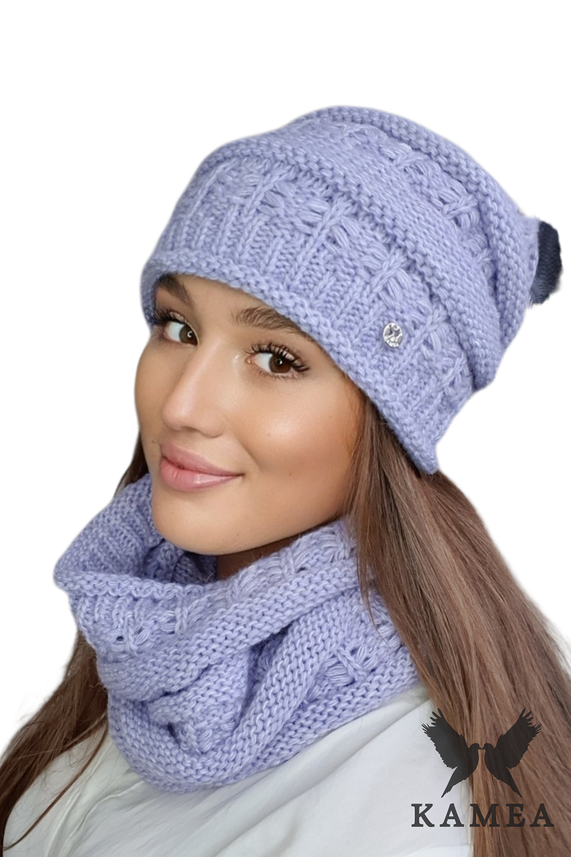 Čepice, Model: Liana, Barva: vřesová, Složení materiálu: 47% Poliakryl; 30% Vlna; 12% Alpaka; 11% Polyamid, Určení: Podzim/Zima, Velikost: Univerzální (54-60)