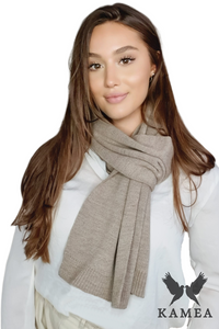 SCHAL*06 Damen Winter Farbe dunkelbeige