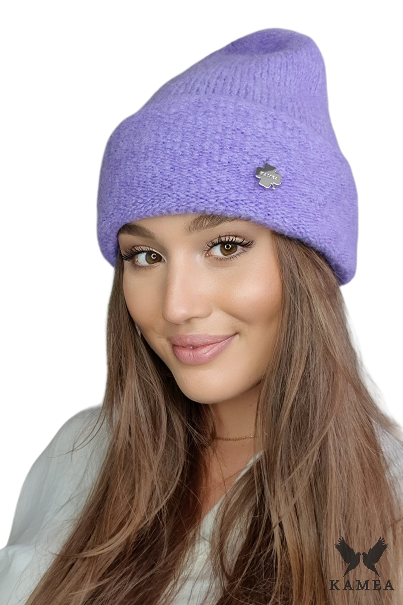 Čepice, Model: Kalifornie, Barva: vřesová, Složení materiálu: 45% Polyamid; 15% Merino Vlna; 14% Polyester; 12% Kid Mohér; 12% Viskóza; 2% Elastan, Určení: Podzim/Zima, Velikost: Univerzální (54-60)