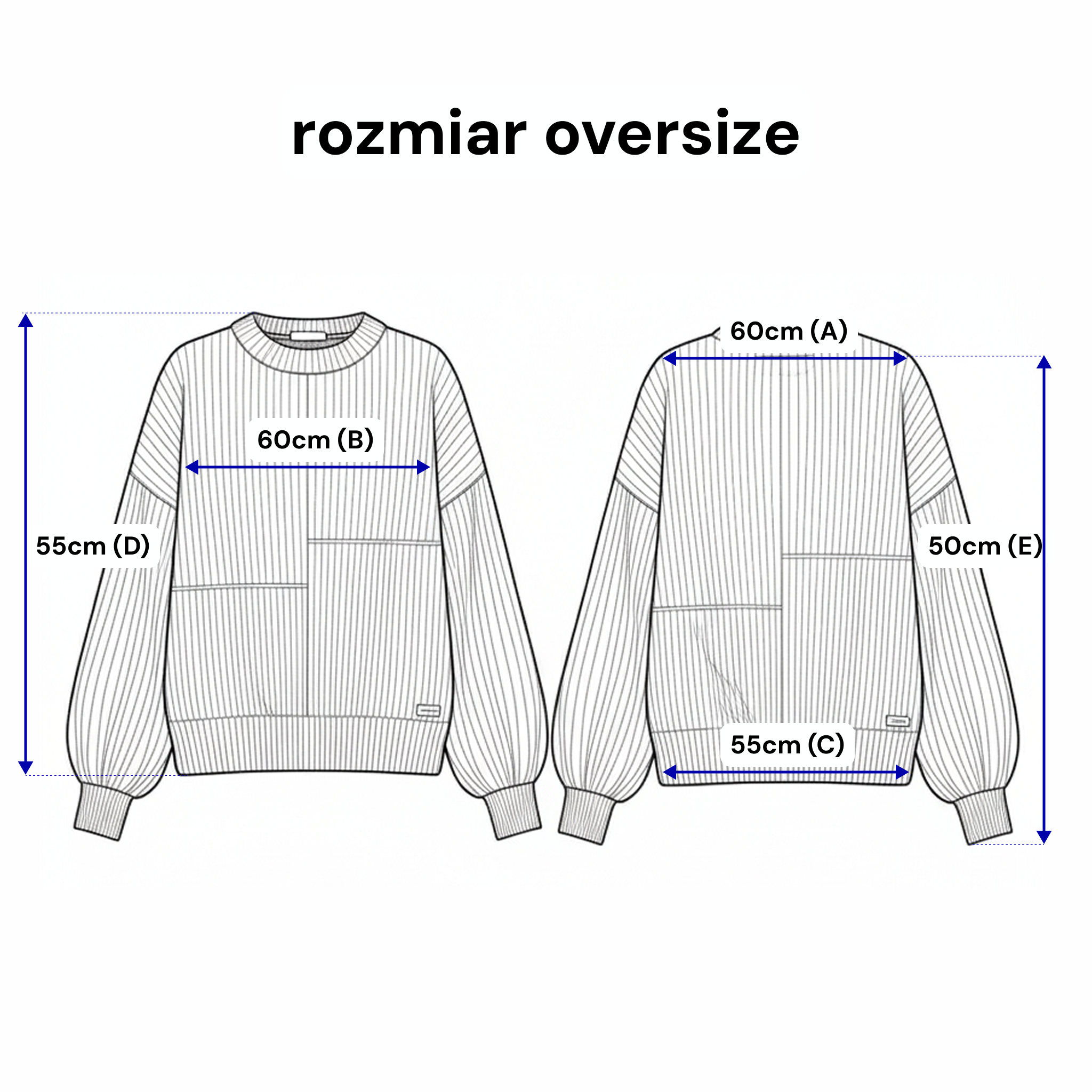 Sweter o luźnym kroju cropped, doskonały do spodni i spódnic z wysokim stanem | Bastet | Spironik.pl