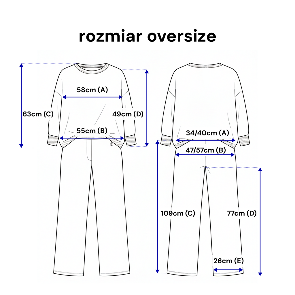 Modny komplet COMO z szerokimi nogawkami spodni, które optycznie wydłużają sylwetkę | Bastet | Spironik.pl